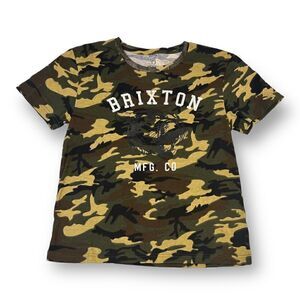 Brixton Cat Varsity Camo Tee Size Extra Small